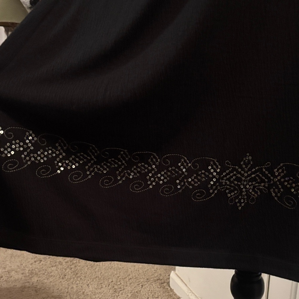 Haute Hippie Black Midi Dress with Embellishments - Picture 4 of 9